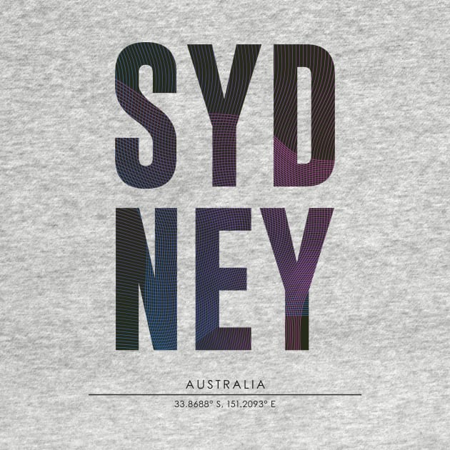 Sydney city typography by StudioGrafiikka